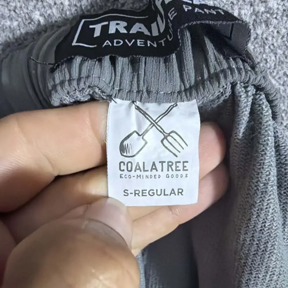 Coalatree Unisex Size Small Regular Gray Trailhead Pants Ripstop Performance
